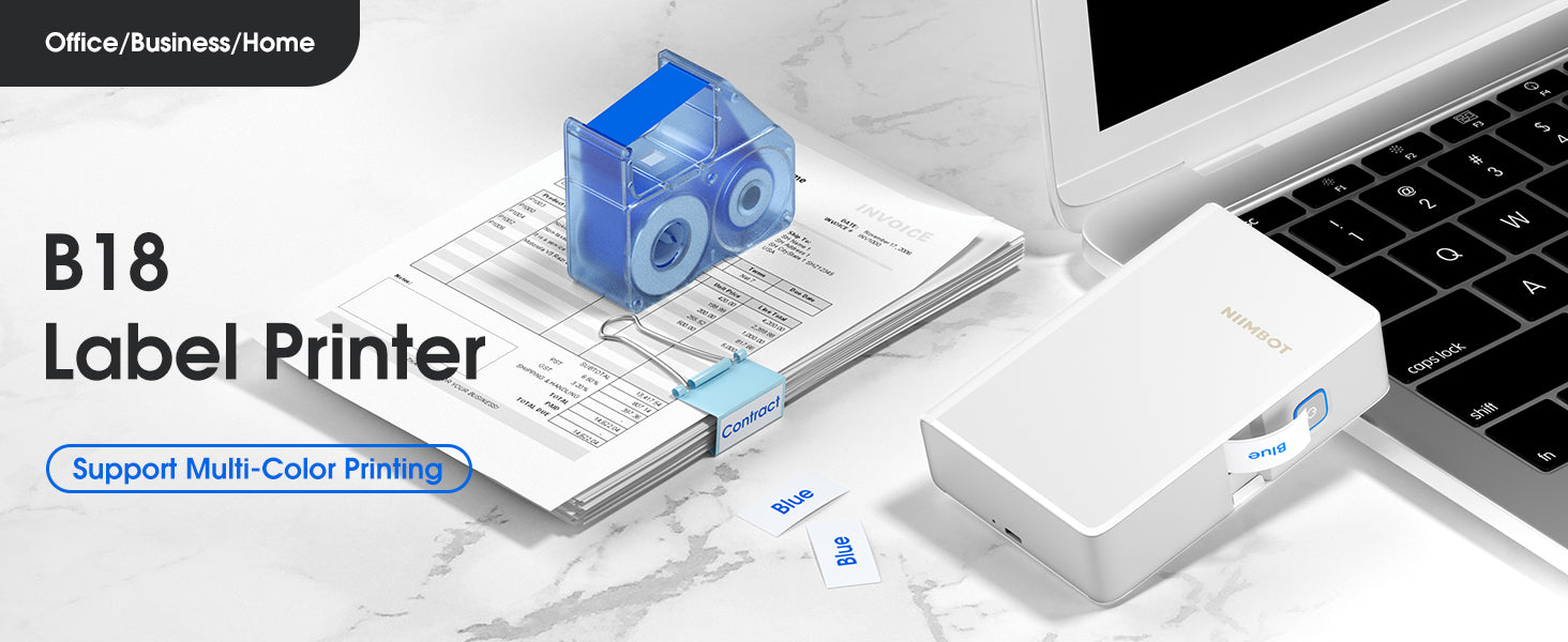 NB382 - NIIMBOT - N1 - BLUETOOTH THERMAL TRANSFER LABEL PRINTER INCL FREE LABEL & RIBBON (14*50MM - WHITE)
