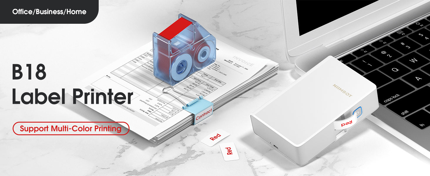 NB382 - NIIMBOT - N1 - BLUETOOTH THERMAL TRANSFER LABEL PRINTER INCL FREE LABEL & RIBBON (14*50MM - WHITE)