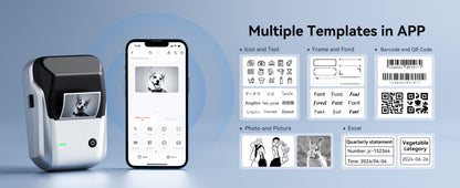 NB493 - NIIMBOT - B1 - PORTABLE THERMAL LABEL BLUETOOTH PRINTER INCLUDING FREE LABEL (50*30MM - WHITE)