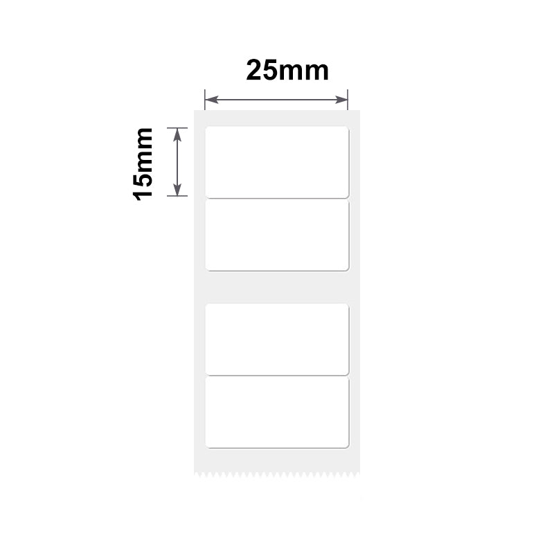 NB182 - NIIMBOT - B1 / B21 / B3S / B4 - T25X15MM/2 - 460 ÉTIQUETTES PAR ROULEAU - BLANCHES