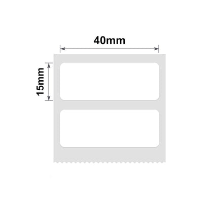 NB186 - NIIMBOT - B1 / B21 / B3S / B4 - T40X15MM/2R - 460 ETICHETTE PER ROTOLO - BIANCO