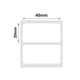NB187 - NIIMBOT - B1 / B21 / B3S / B4 - 40X20MM - 320 WHITE LABELS