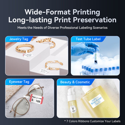 NB589 - NIIMBOT - M2_H - 300DPI THERMAL TRANSFER BLUETOOTH LABEL PRINTER - INCL BLACK RIBBON CARTRIDGE & WHITE 50X30MM LABEL