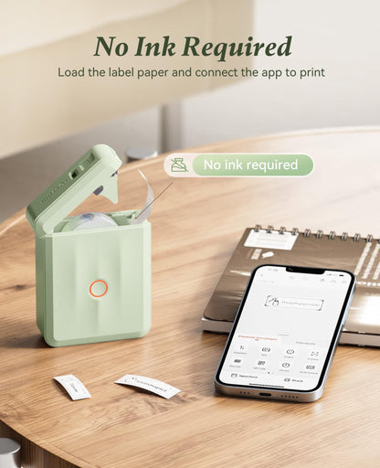 NIIMBOT - D110_M - PORTABLE BLUETOOTH LABEL PRINTER INCLUDING FREE LABEL ROLL (12*40MM - WHITE)