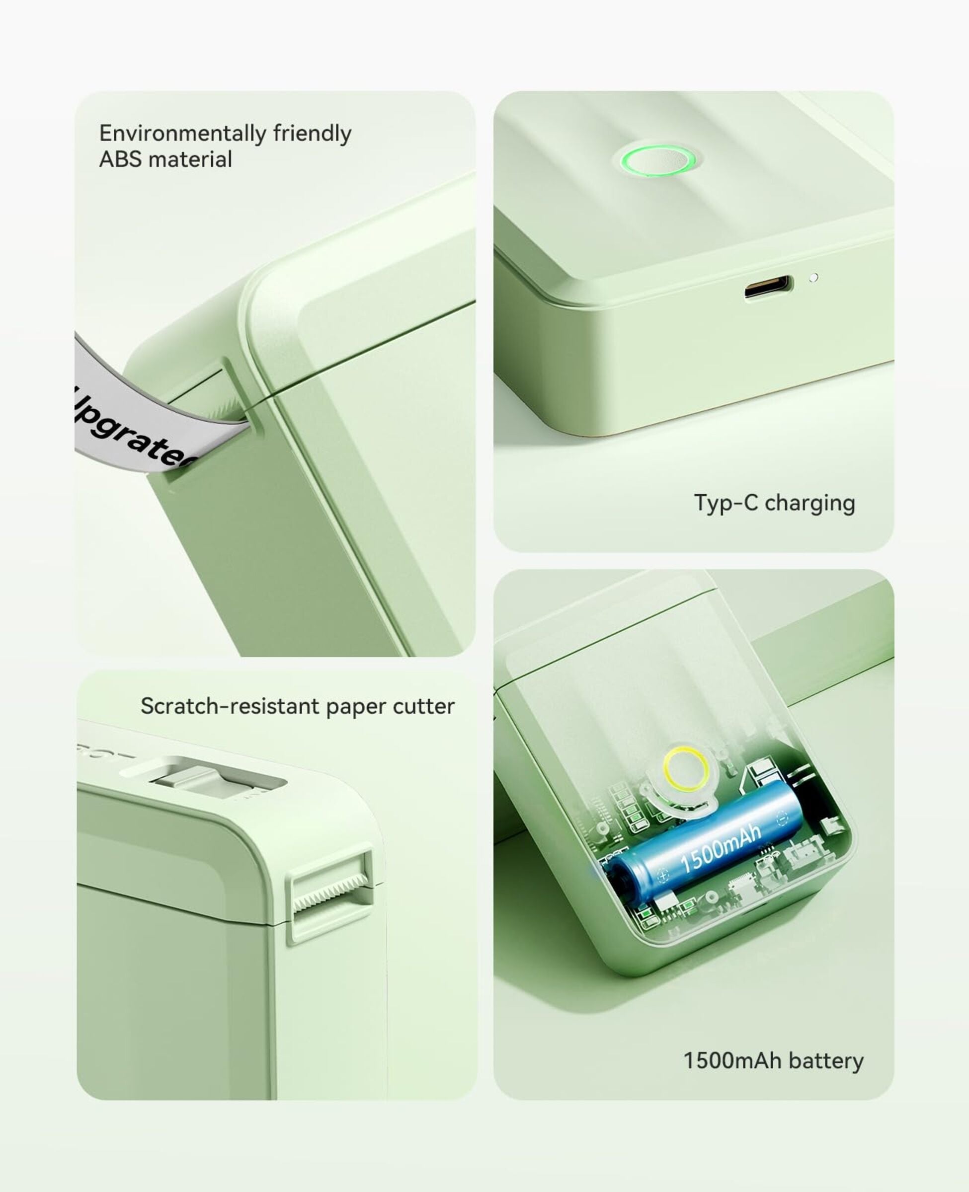 NIIMBOT - D110_M - PORTABLE BLUETOOTH LABEL PRINTER INCLUDING FREE LABEL ROLL (12*40MM - WHITE)