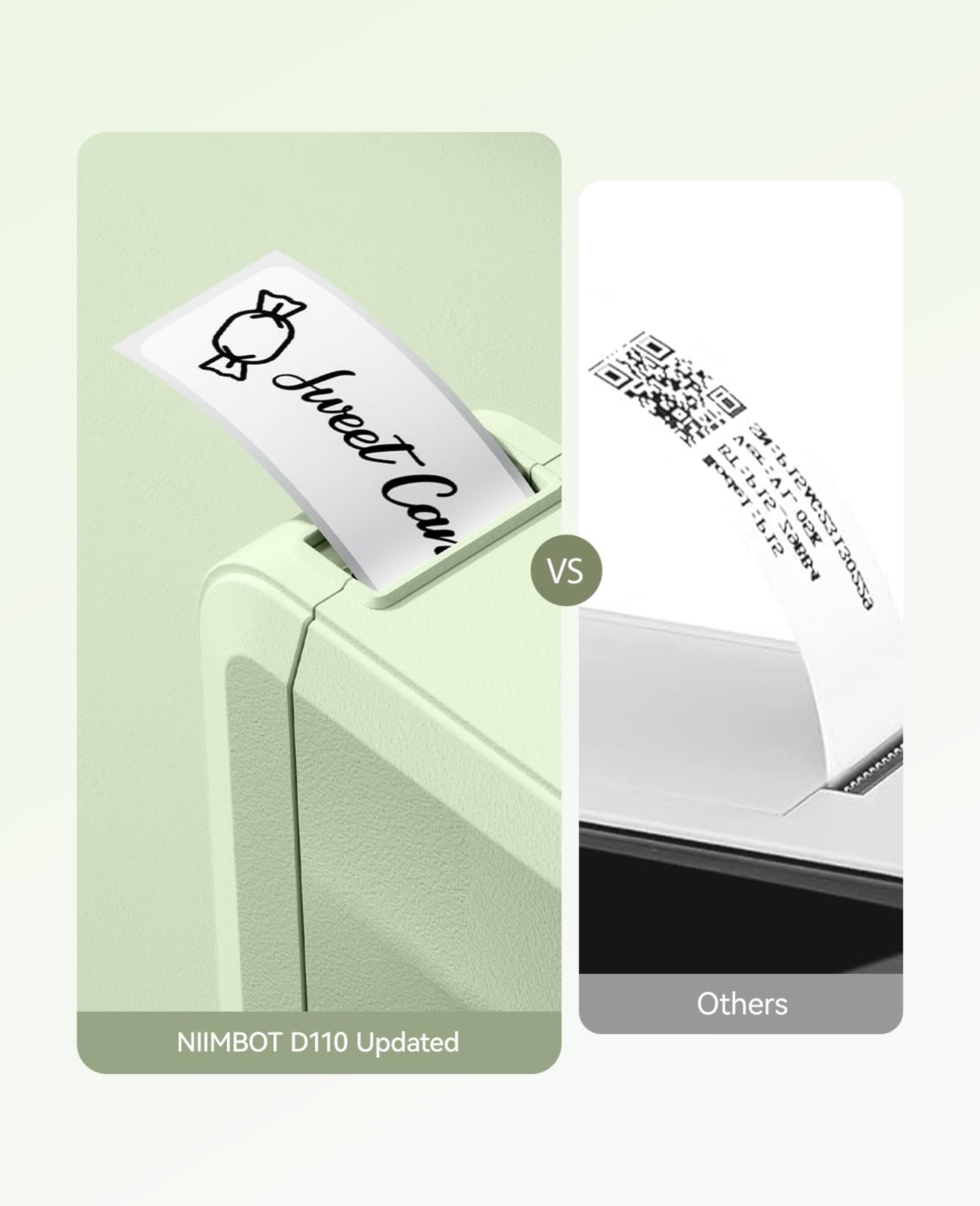 NIIMBOT - D110_M - PORTABLE BLUETOOTH LABEL PRINTER INCLUDING FREE LABEL ROLL (12*40MM - WHITE)
