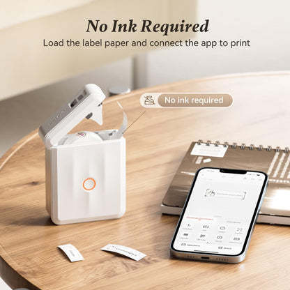 NB524 - NIIMBOT - D110_M - PORTABLE BLUETOOTH LABEL PRINTER INCL FREE LABEL ROLL (12X40MM)