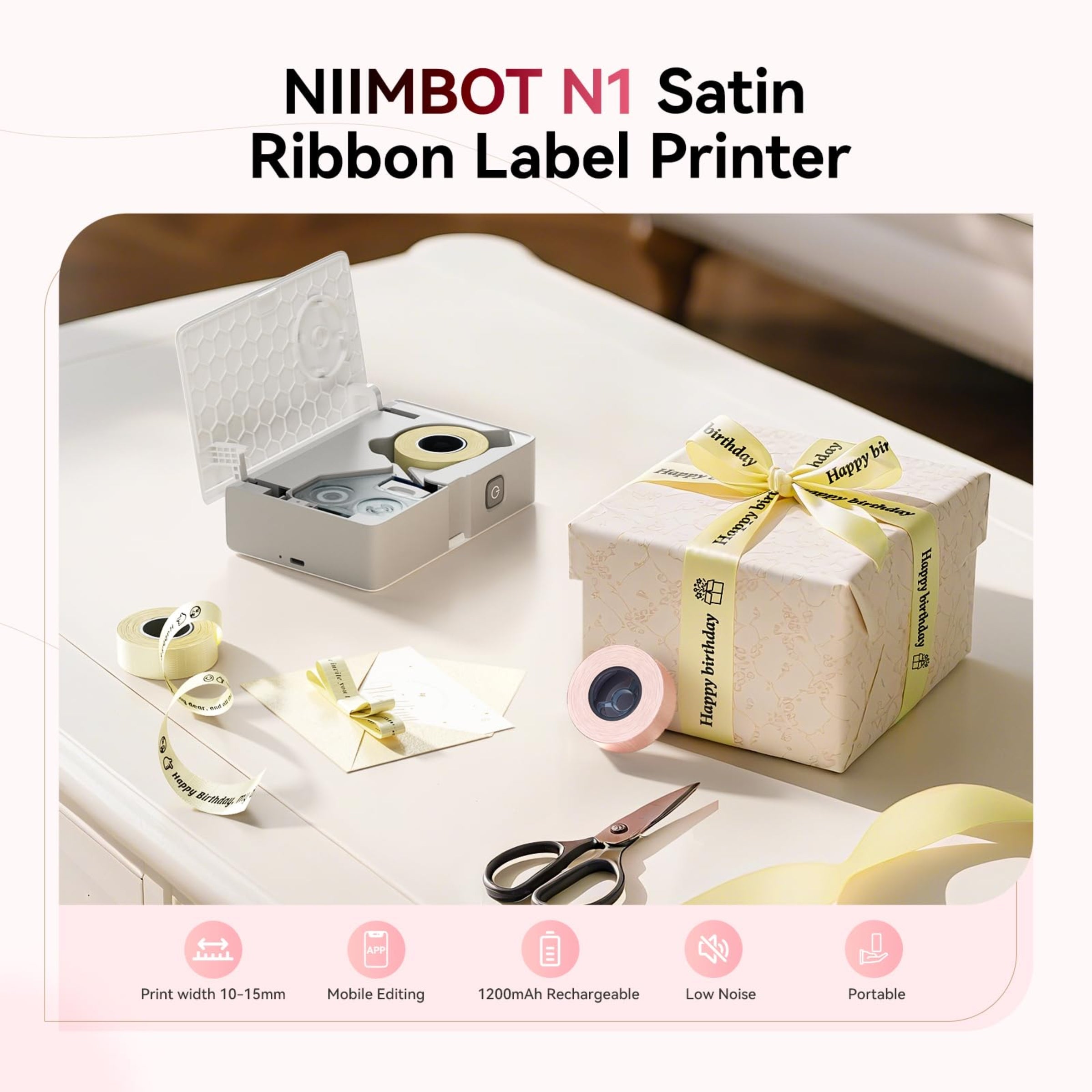 NB613 - Niimbot - N1 - Satin Ribbon Sets - 14mm X 5.1 Meters