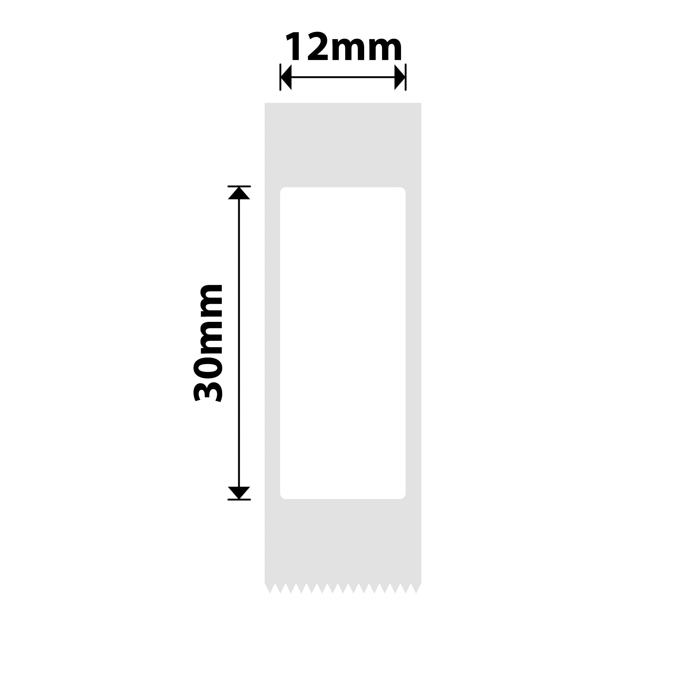NB102 - NIIMBOT - D11 / D101 / D110 / H1S - 12X30MM - 210  LABELS PER ROLL - WHITE