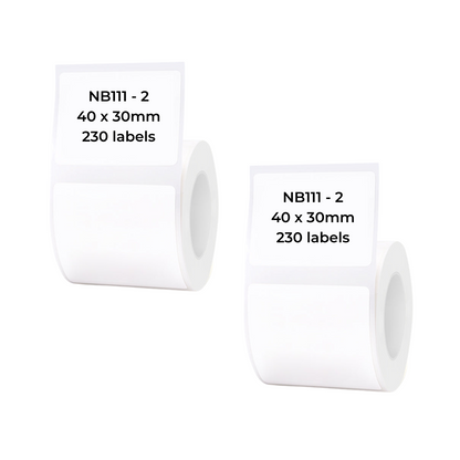 NB111 - NIIMBOT - B1 / B21 / B3S / B4 - T40X30MM - 230 LABELS PER ROLL - WHITE