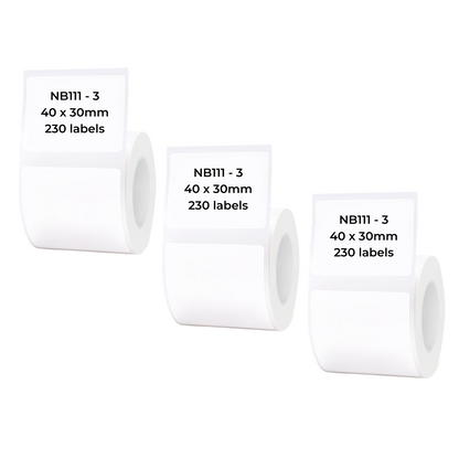 NB111 - NIIMBOT - B1 / B21 / B3S / B4 - T40X30MM - 230 LABELS PER ROLL - WHITE