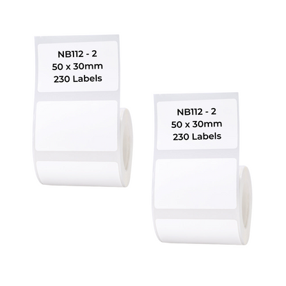 NB112 - NIIMBOT - B1 / B21 / B3S / B4 - T50X30MM - 230 LABELS PER ROLL - WHITE