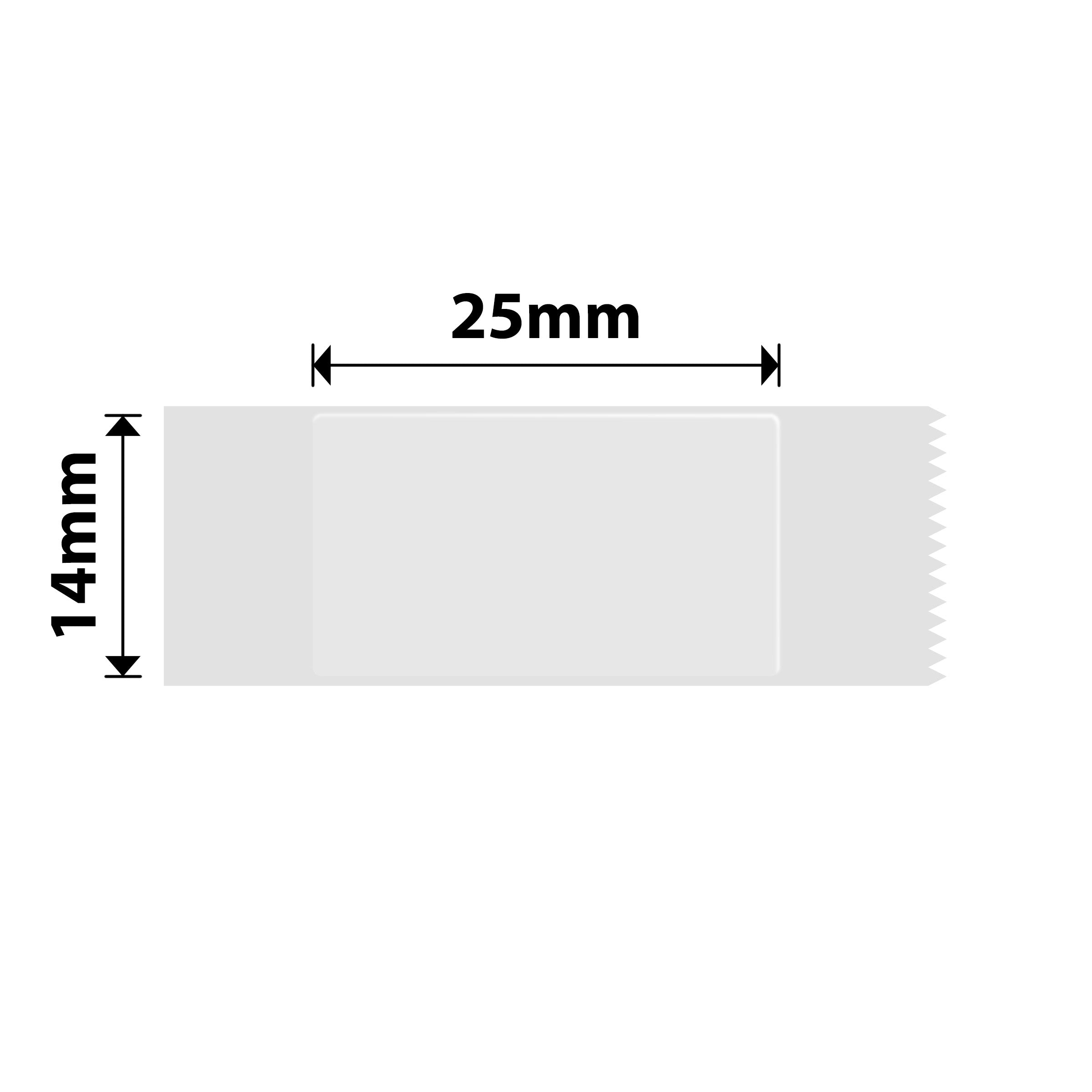 NB115 - NIIMBOT - D11 / D101 / D110 / H1S - 14 x 25 mm - 240 étiquettes par rouleau - Transparent