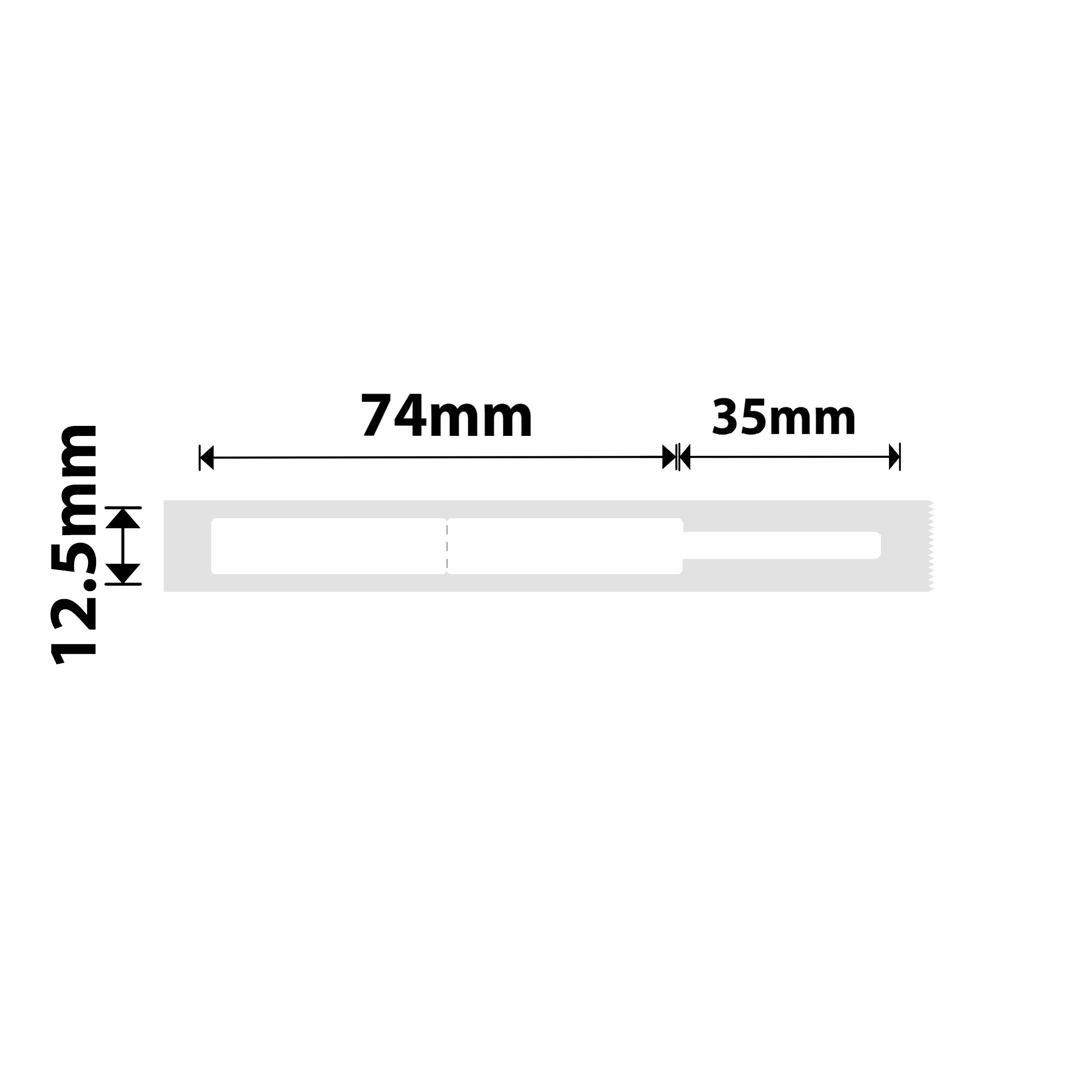 NB118 - NIIMBOT - D11 / D101 / D110 / H1S - 12.5X109MM  - 65 WHITE CABLE LABELS