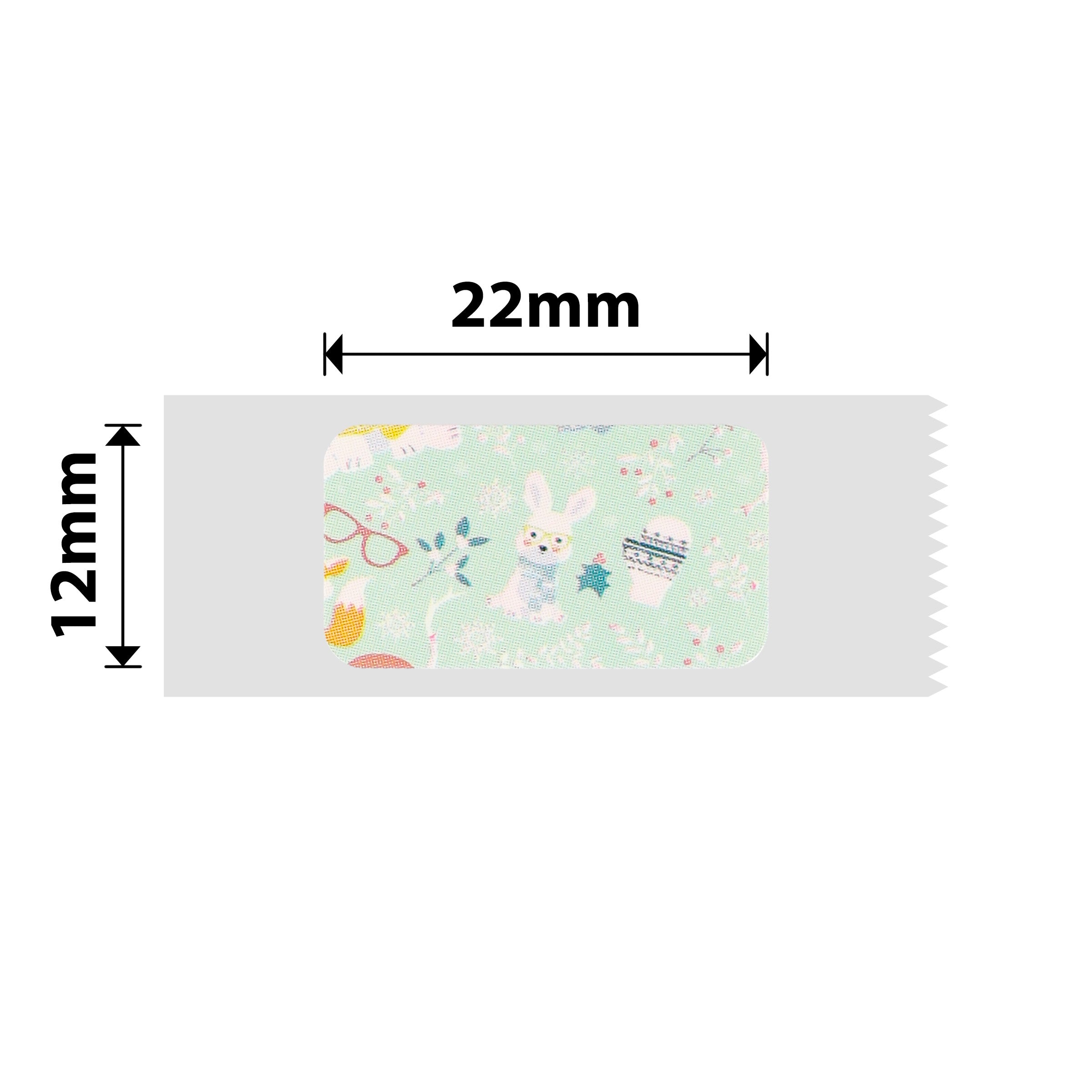 NB123 - NIIMBOT - D11 / D101 / D110 / H1S - 12X22MM - 260 RABBIT GREEN LABELS
