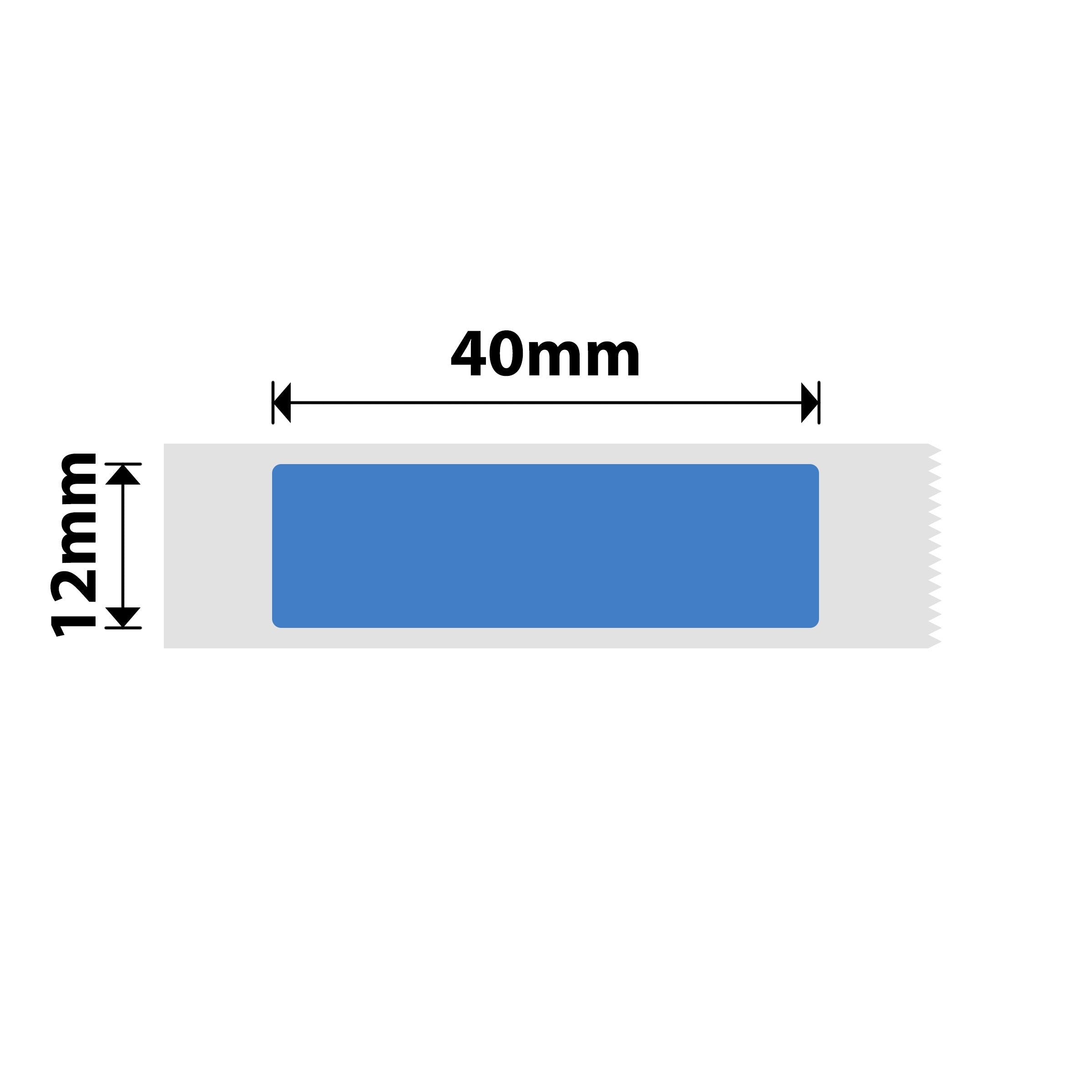 NB130 - NIIMBOT - D11 / D101 / D110 / H1S - 12 x 40 mm - 160 étiquettes thermiques - Bleu uni