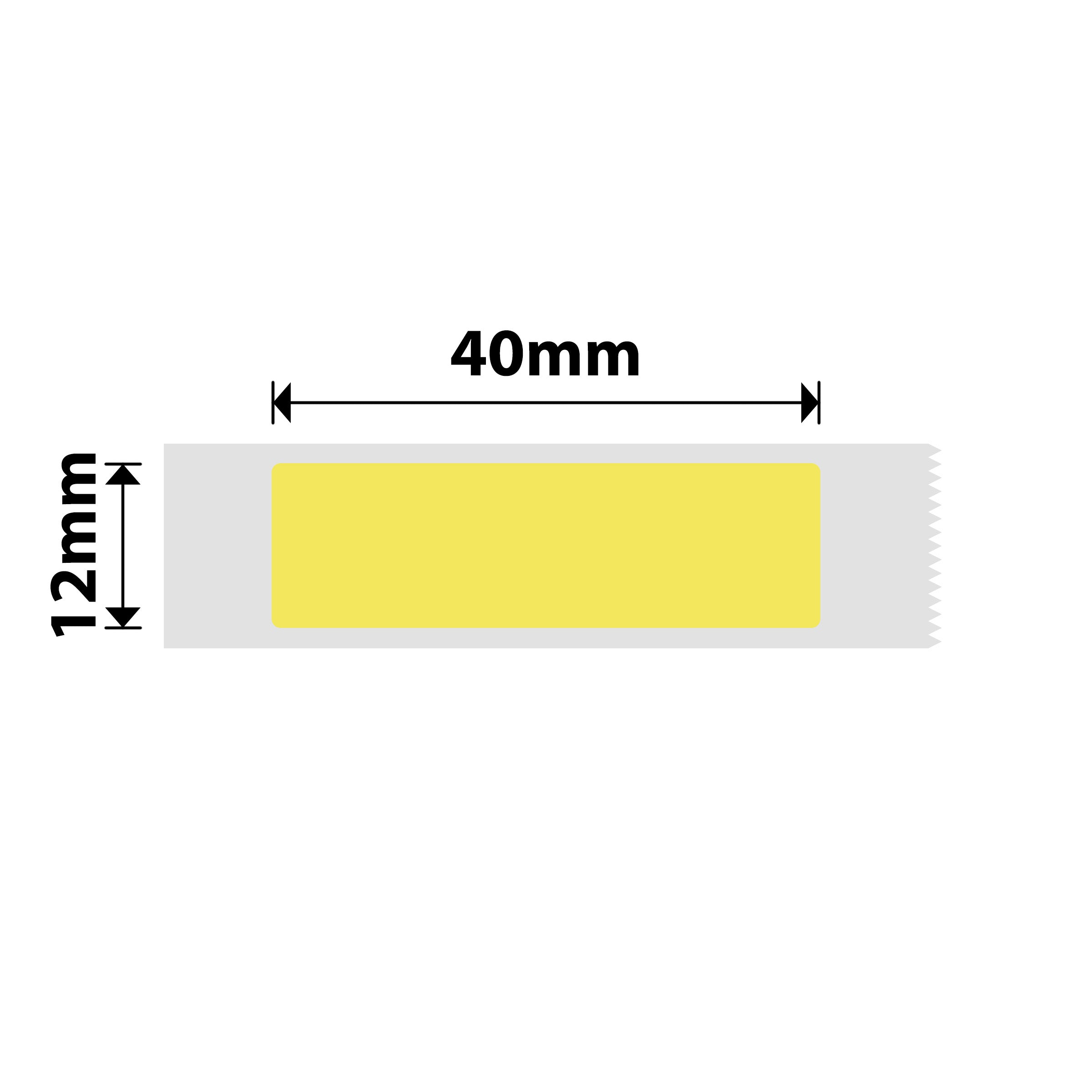NB131 - NIIMBOT - D11 / D101 / D110 / H1S - 12 x 40 mm - 160 étiquettes thermiques - vendues en jaune foncé