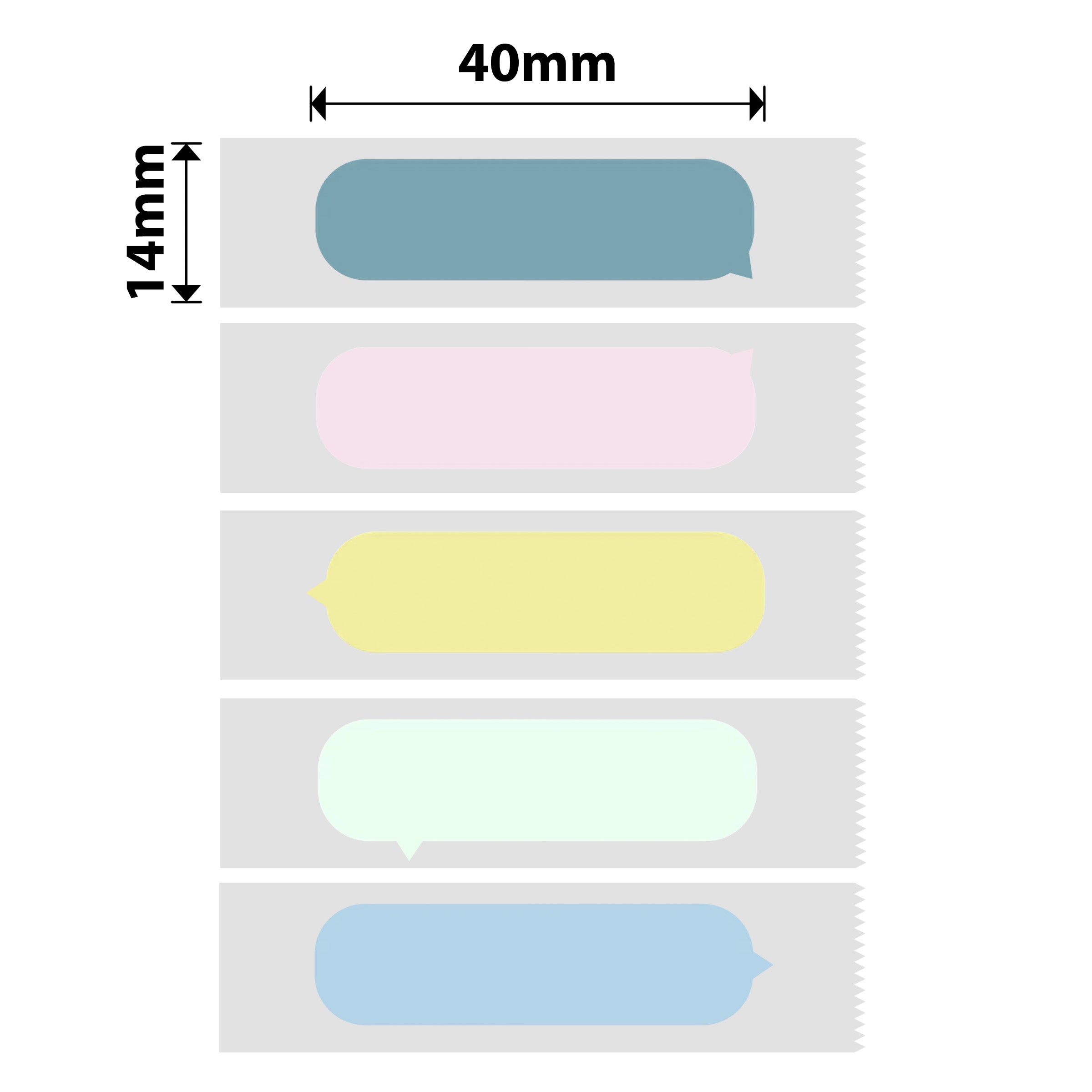 NB135 - NIIMBOT - D11 / D101 / D110 / H1S - 14X40MM - 160 BUBBLE B LABELS
