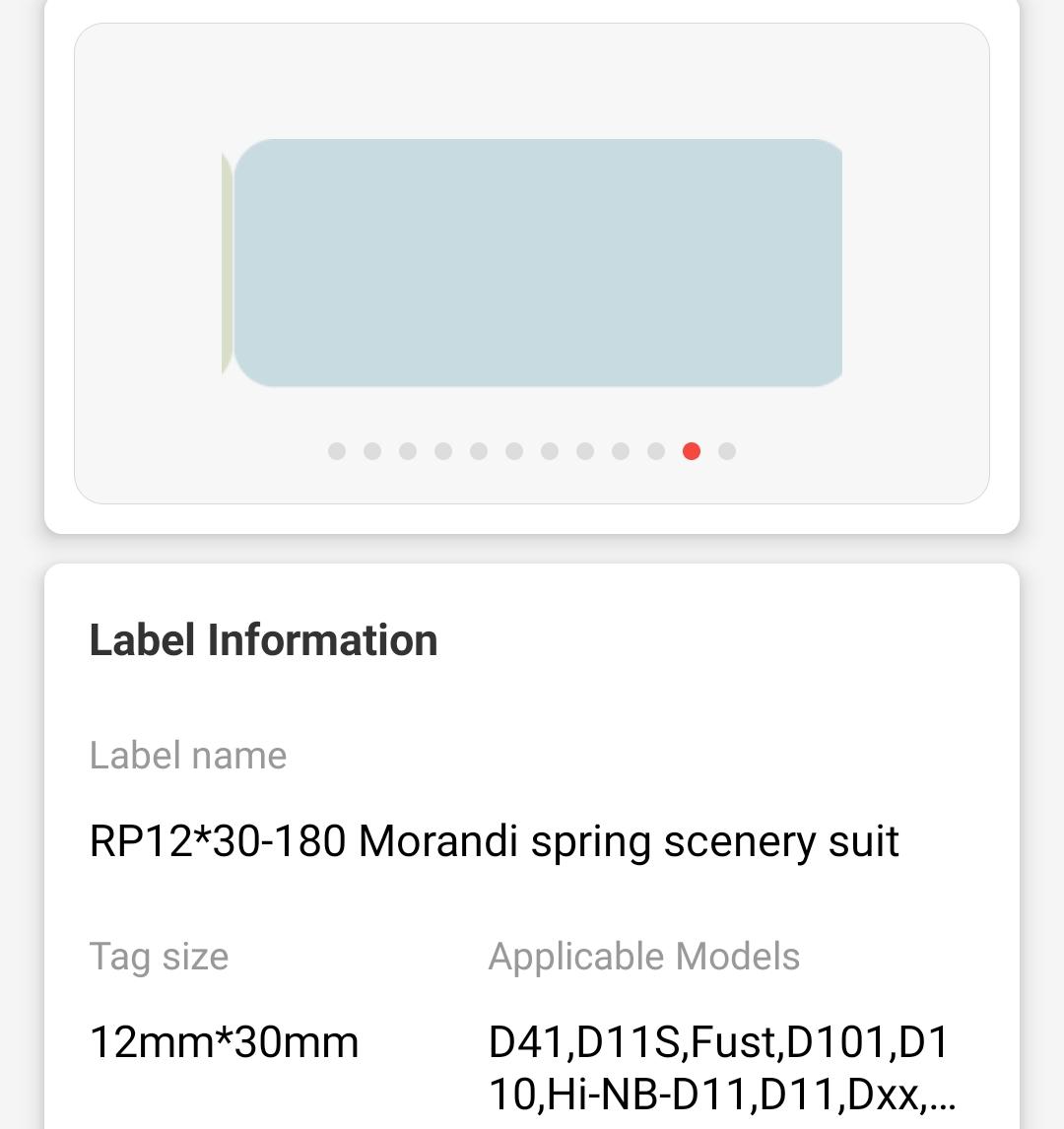 NB137 - NIIMBOT - D11 / D101 / D110 / H1S - 12X30MM - 180 SPRING EDITION LABELS - 12 X ROLLS