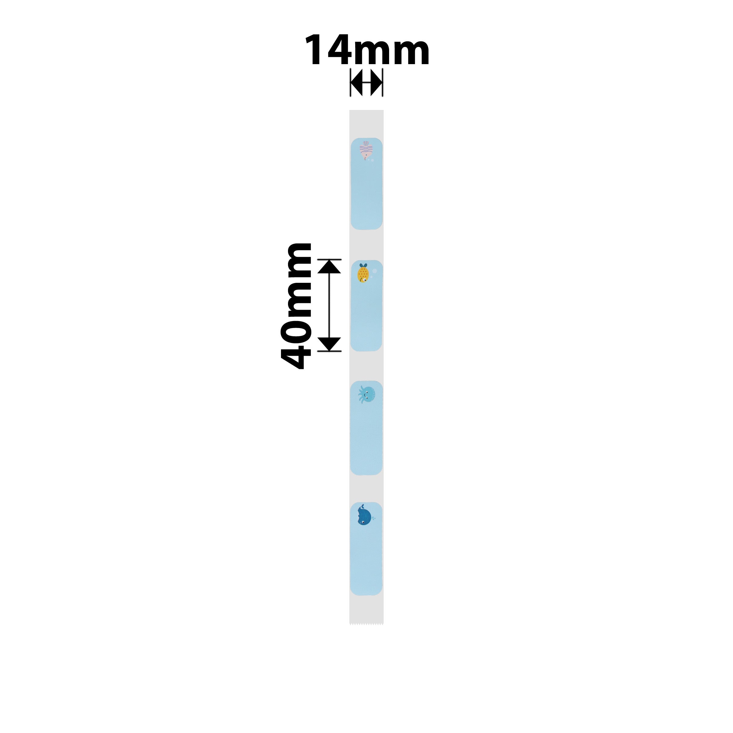 NB146 - NIIMBOT - D11 / D101 / D110 / H1S - RP14X40MM - 160 LABELS PER ROLL -  MIXED SEA ANIMALS DESIGN