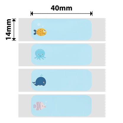 NB146 - NIIMBOT - D11 / D101 / D110 / H1S - 14X40MM - 160 MIXED SEA ANIMALS LABELS