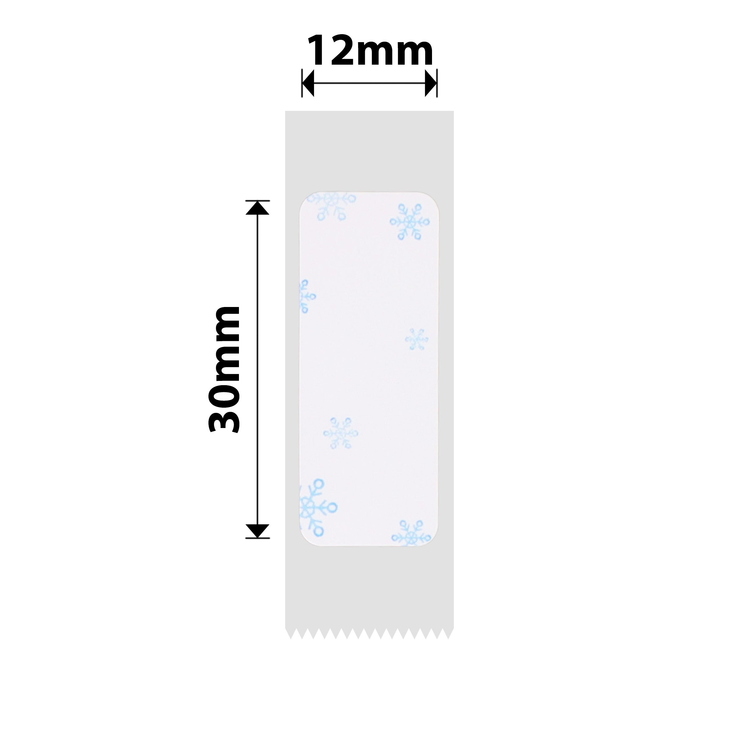 NB148 - NIIMBOT - D11 / D101 / D110 / H1S - 12 x 30 mm - 210 étiquettes thermiques - Motif neige bleue