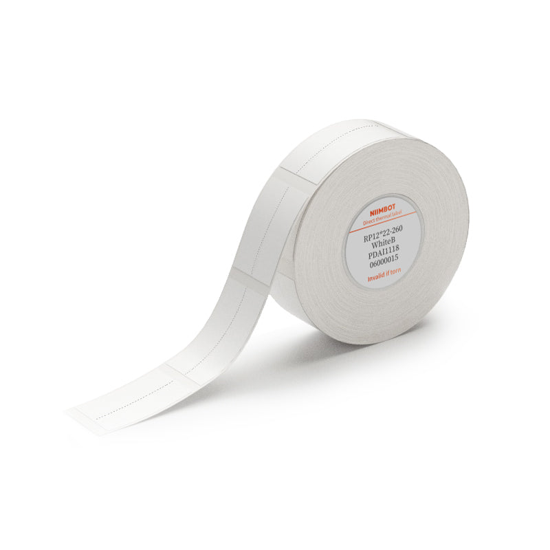 NB149 - NIIMBOT - D11 / D101 / D110 / H1S - 12X22MM - 260 THERMAL LABELS - SPLIT - WHITE