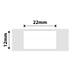 NB149 - NIIMBOT - D11 / D101 / D110 / H1S - 12X22MM - 260 WHITE SPLIT LABELS