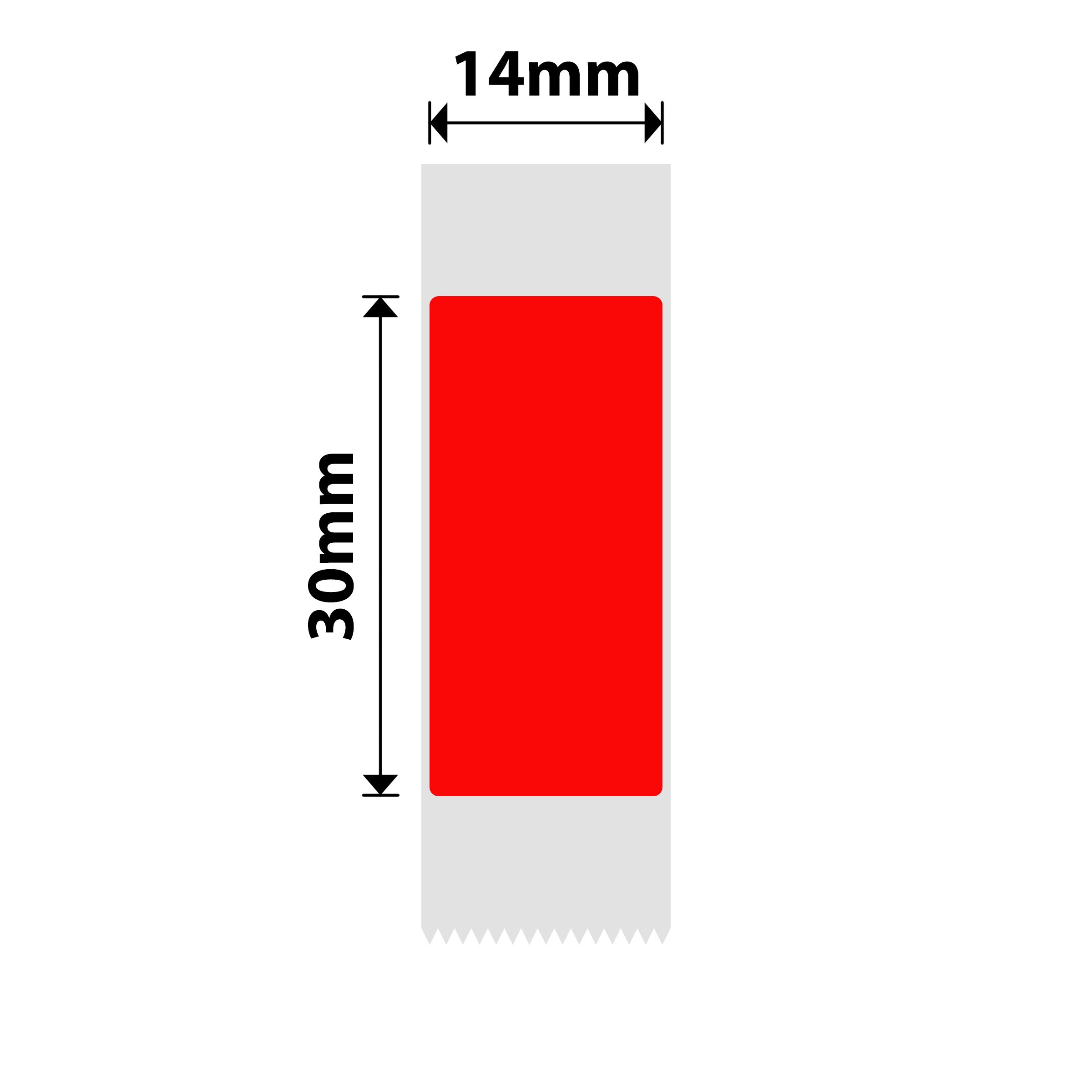 NB150 - NIIMBOT - D11 / D101 / D110 / H1S - 14X30MM - 210 RUBY RED LABELS