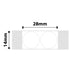 NB151 - NIIMBOT - D11 / D101 / D110 / H1S - 14X28MM - 205 WHITE TWIN ROUND LABELS