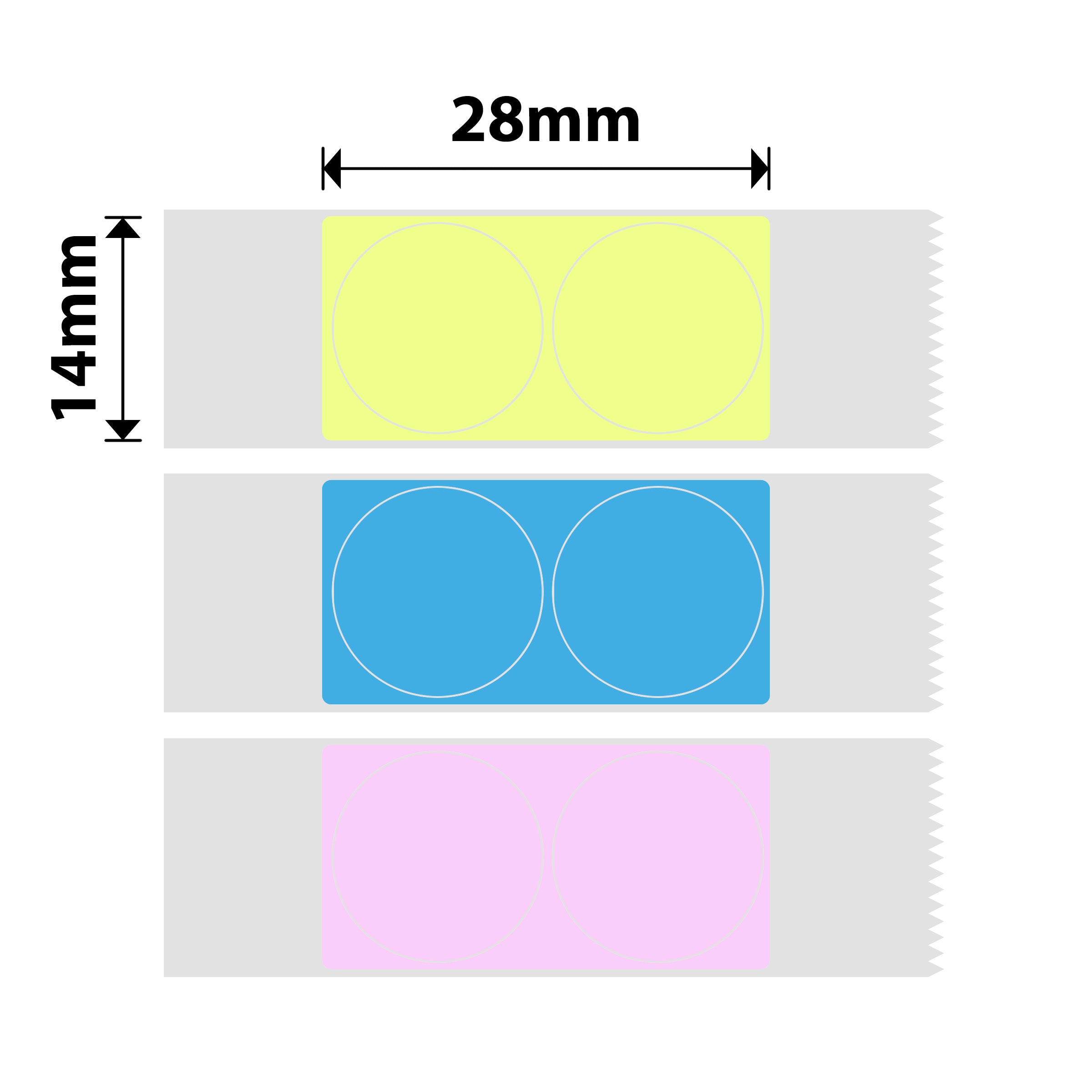 NB155 - NIIMBOT - D11 / D101 / D110 / H1S - 14X28MM - 220 SOLD PYB MULTI- COLOUR LABELS