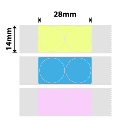 NB155 - NIIMBOT - D11 / D101 / D110 / H1S - 14X28MM - 220 SOLD PYB MULTI- COLOUR LABELS