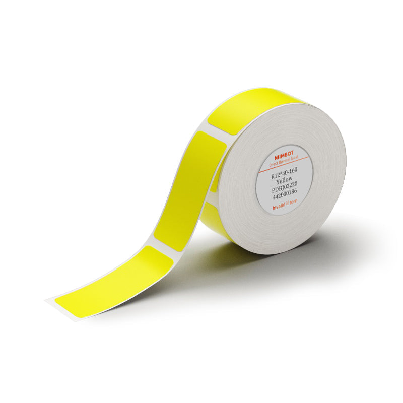 NB171 - NIIMBOT - D11 / D101 / D110 / H1S - 12X40MM - 160 THERMAL LABELS - BRIGHT YELLOW