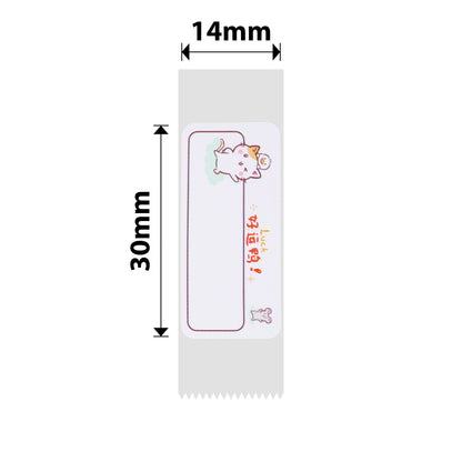 NB172 - NIIMBOT - D11 / D101 / D110 / H1S - R14X30MM - 210 LABELS PER ROLL - LUCKY DUCK DESIGN