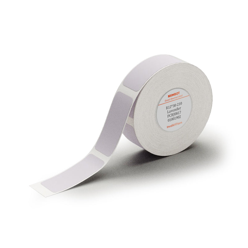 NB174 - NIIMBOT - D11 / D101 / D110 / H1S - 12X30MM - 210 LABELS PER ROLL - SOLID LAVENDER COLOUR