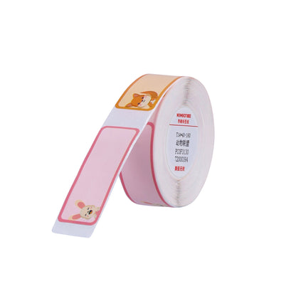 NB180 - NIIMBOT - D11 / D101 / D110 / H1S - 14 x 40 mm - 160 étiquettes par rouleau - Motif animaux mignons