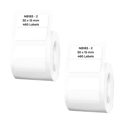 NB183 - NIIMBOT - B1 / B21 / B3S / B4 - 30X15MM/2R - 460 LABELS PER ROLL - WHITE