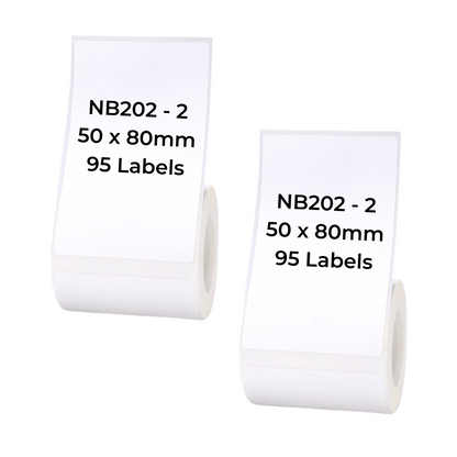 NB202 - NIIMBOT - B1 / B21 / B3S / B4 - 50X80MM - 95 WHITE LABELS