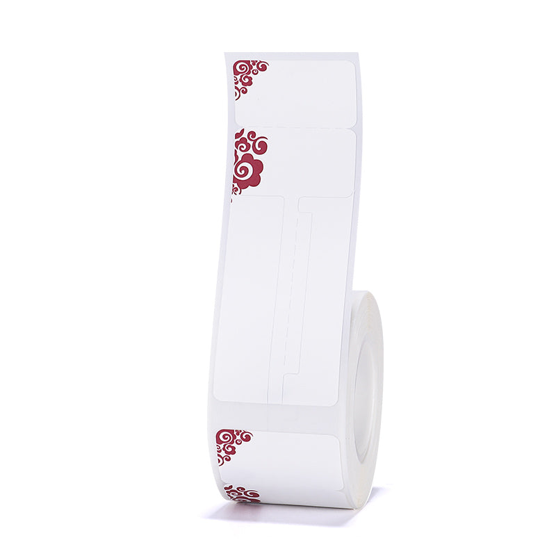 NB206 - NIIMBOT - B1 / B21 / B3S / B4 - R02T - 25X75MM (25X30+45) - 100 LABELS PER ROLL - DEEP RED DESIGN