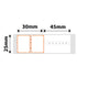 NB207 - NIIMBOT - B1 / B21 / B3S / B4 - 25X75MM - 100 ORANGE INK CABLE LABELS