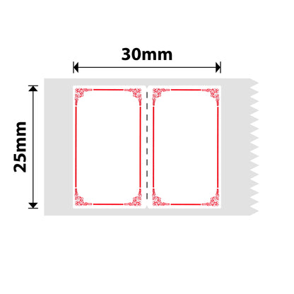 NB209 - NIIMBOT - B1 / B21 / B3S / B4 - 25X30MM - 230 LIGHT RED LABELS