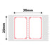 NB209 - NIIMBOT - B1 / B21 / B3S / B4 - 25X30MM - 230 LIGHT RED LABELS