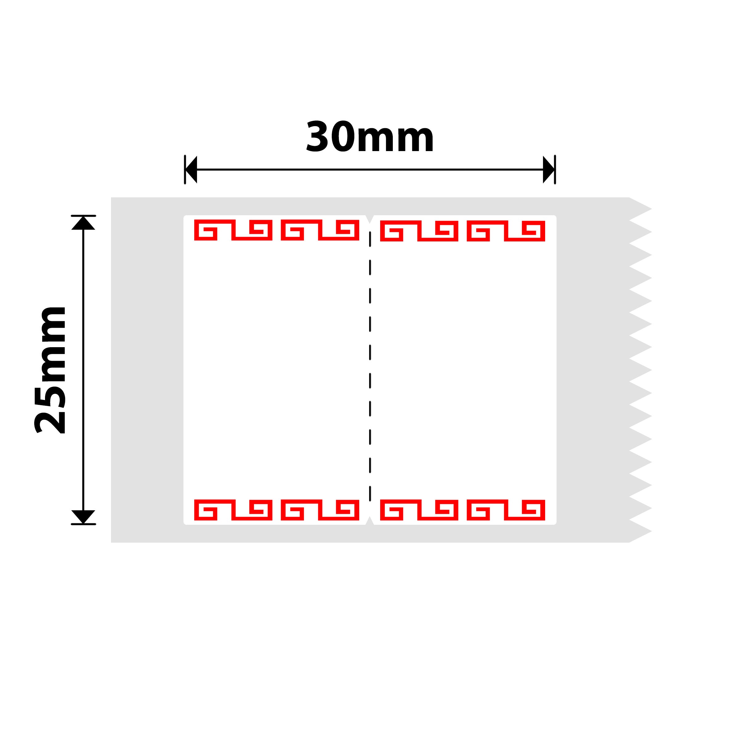 NB210 - NIIMBOT - B1 / B21 / B3S / B4 - 25X30MM - 230 DEEP RED LABELS