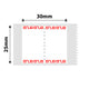 NB210 - NIIMBOT - B1 / B21 / B3S / B4 - 25X30MM - 230 DEEP RED LABELS