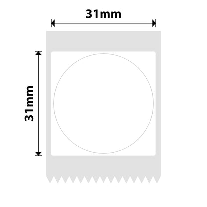 NB212 - NIIMBOT - B1 / B21 / B3S / B4 - 31X31MM - ROUND - 210 LABELS PER ROLL - WHITE