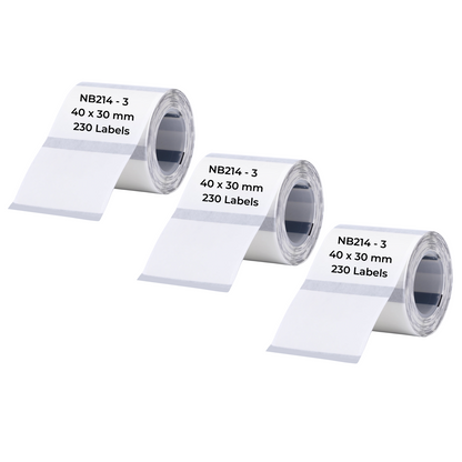 NB214 - NIIMBOT - B1 / B21 / B3S / B4 - TT40X30MM - 230 LABELS PER ROLL - TRANSPARENT