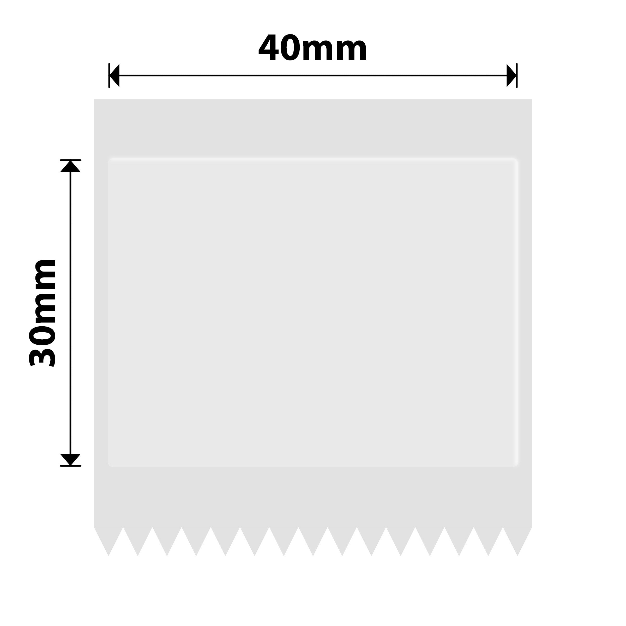 NB214 - NIIMBOT - B1 / B21 / B3S / B4 - TT40X30MM - 230 ÉTIQUETTES PAR ROULEAU - TRANSPARENTES