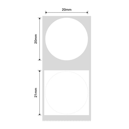NB218 - NIIMBOT - B1 / B21 / B3S / B4 - 21X21MM - 300 LABELS PER ROLL - ROUND - WHITE