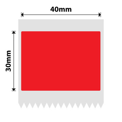 NB221 - NIIMBOT - B1 / B21 / B3S / B4 - T40X30MM - 230 ETICHETTE PER ROTOLO - SOLIDO - ROSSO