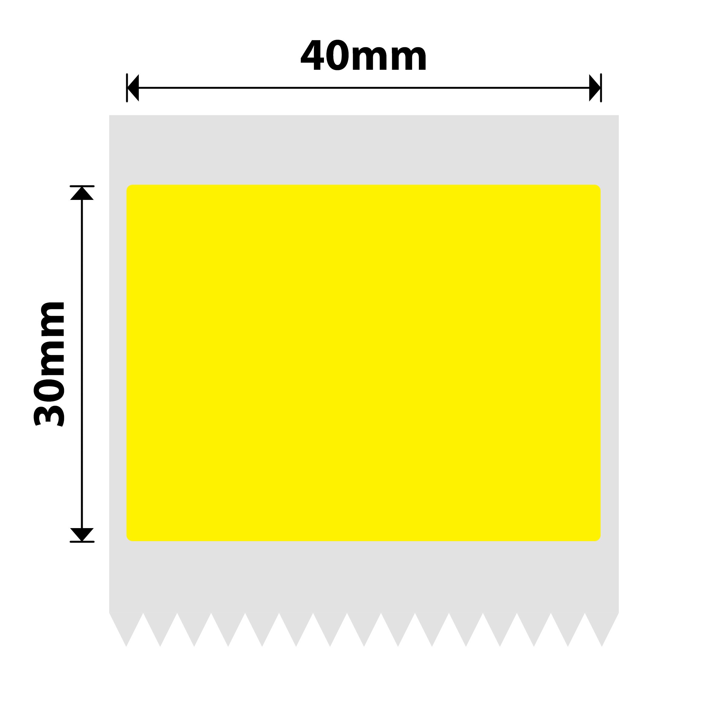 NB222 - NIIMBOT - B1 / B21 / B3S / B4 - 30X40MM - 230 LABELS PER ROLL - SOLID - YELLOW
